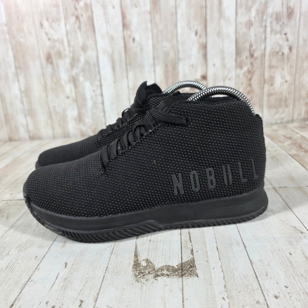 NOBULL High-Top Trainer Black Heather SuperFabric Womens 6.5 Mens 5 Sneakers - Picture 4 of 8